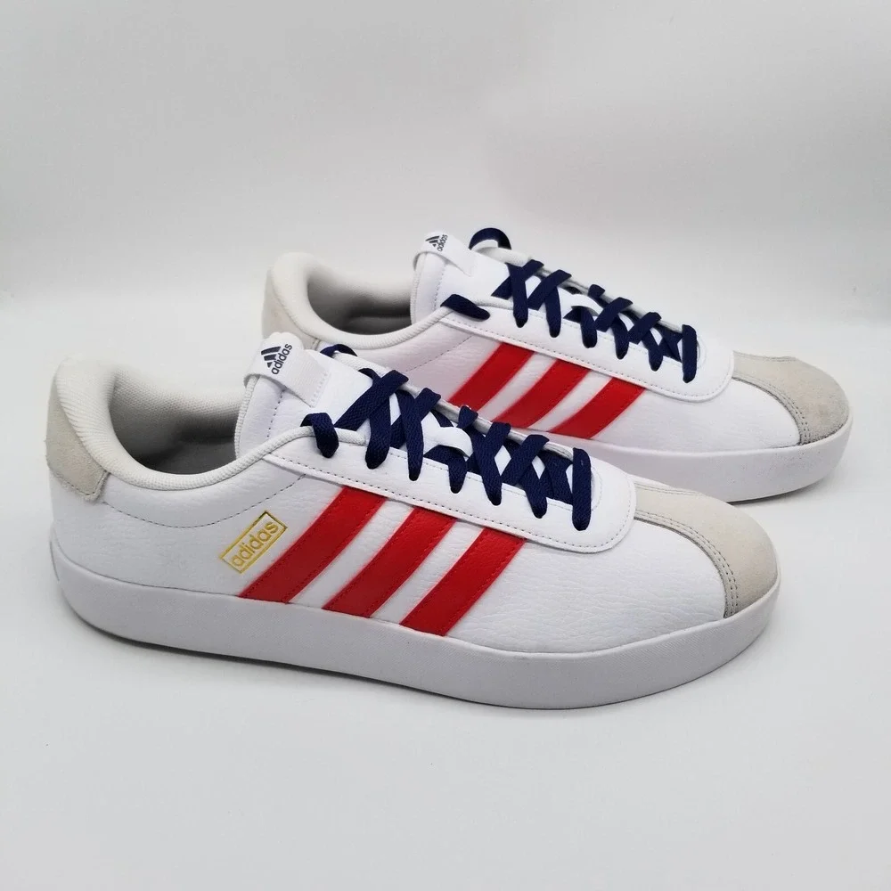 Adidas VL Court 3.0 Men Shoes‎ Sneakers Sz 10 Casual Skate Trainer Low Top White